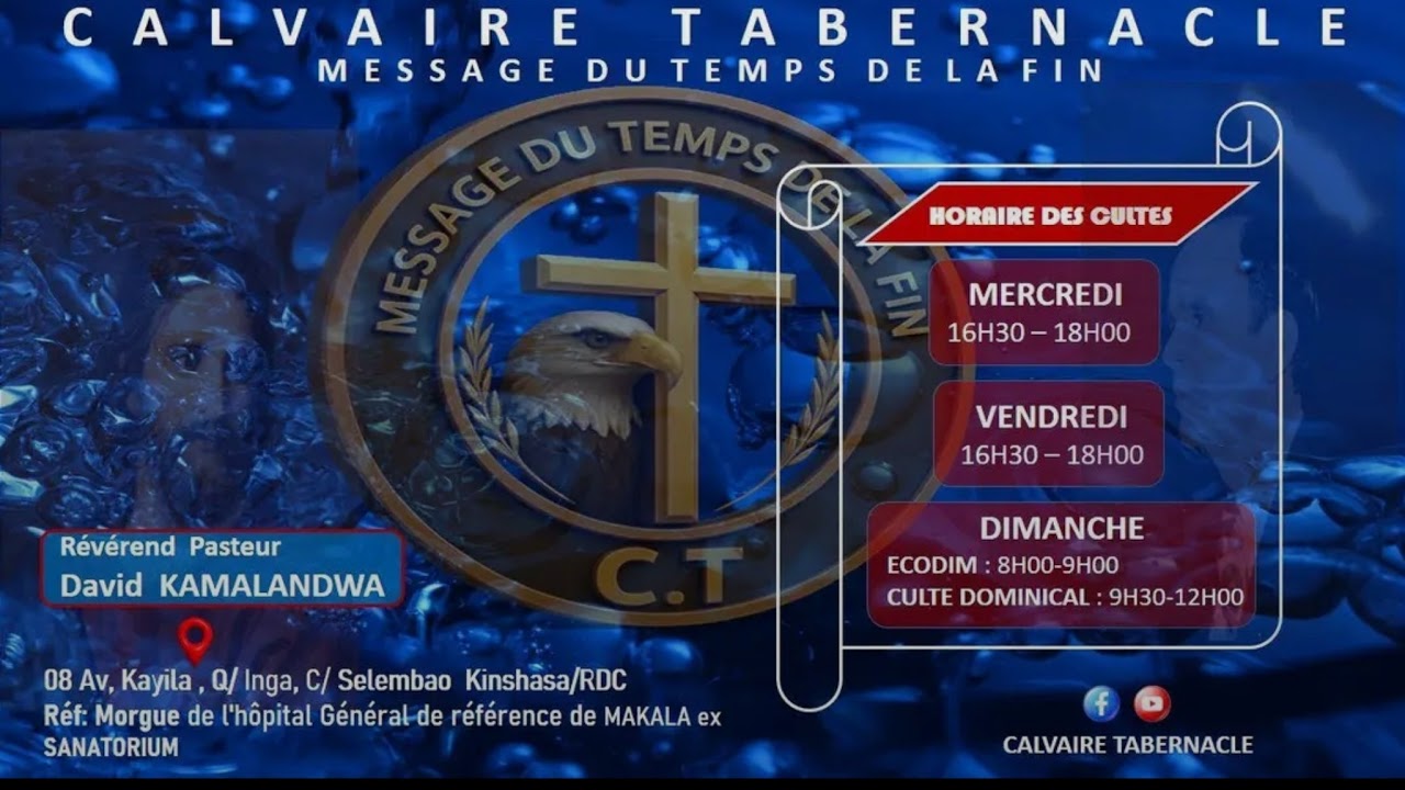 LA DISCIPLINE ET L'ORDRE DANS LES CROYANTS.       CALVAIRE TABERNACLE DIMANCHE 15 FEVRIER 2026
