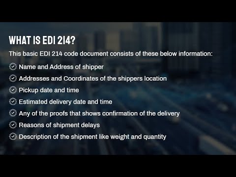 What is 214 EDI Transaction ANSI X12 | EDI 214 Transportation Carrier Shipment Status Message Set