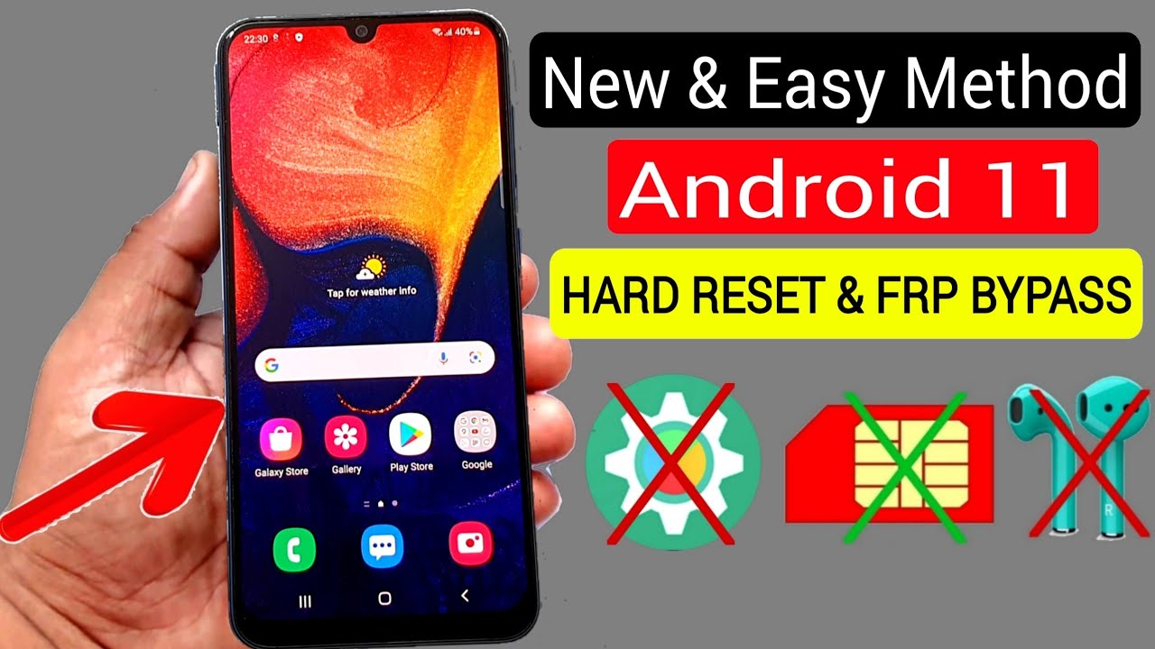 Samsung A50 A50s A51 Hard Reset Frp Unlock Android 11 April 2021 Youtube