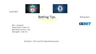 Liverpool vs Chelsea betting tips 21/01/2023