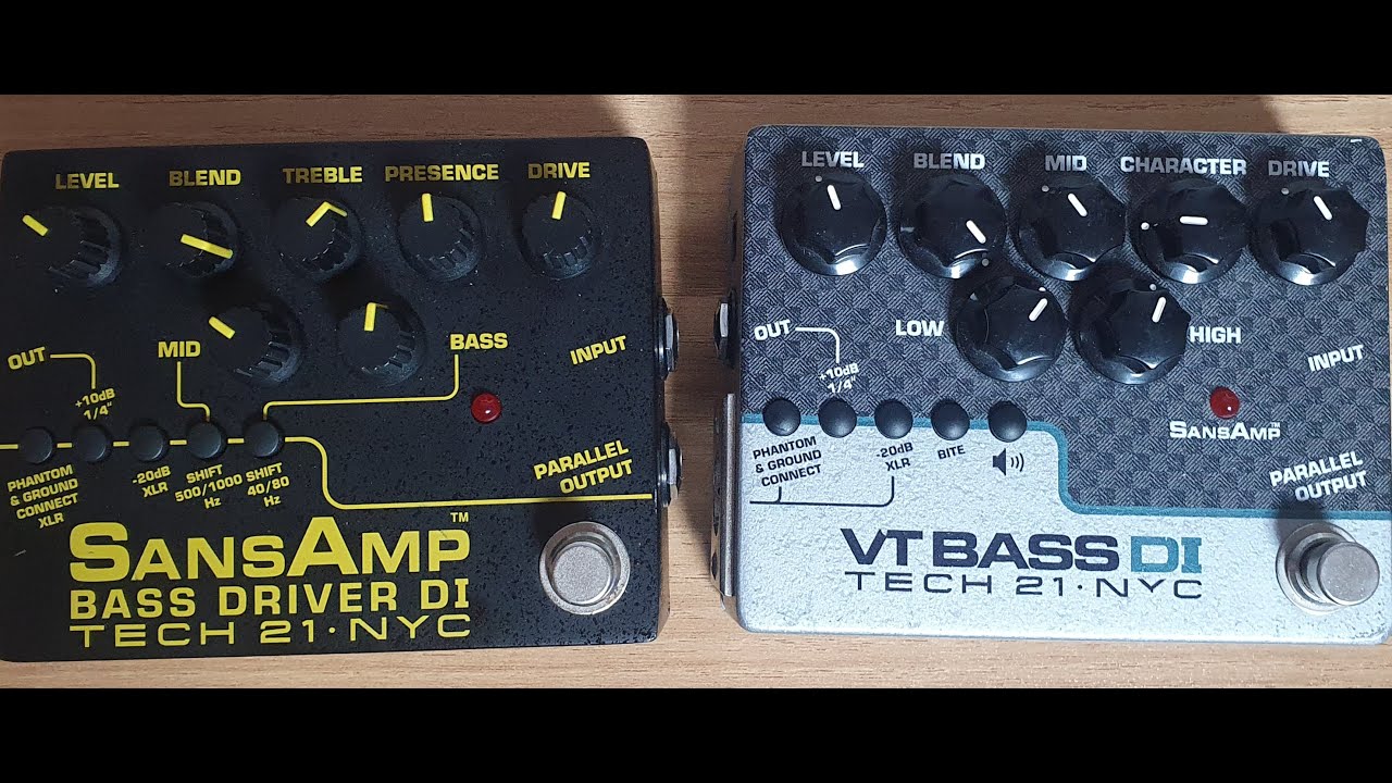 WHICH BASS DI? Tech 21 Bass Driver DI V2 vs VT Bass DI - YouTube