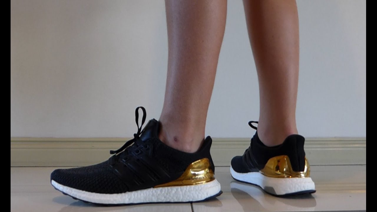 Rama Condensar Crítica Adidas Ultra Boost "Gold Medal" REVIEW + ON FEET - YouTube