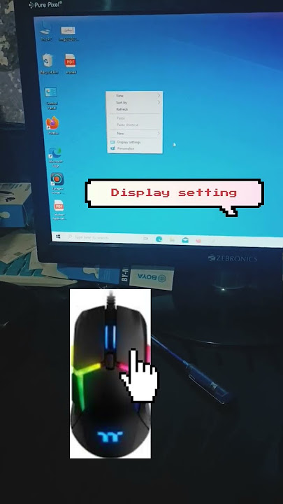 Open computer display setting shortcut.