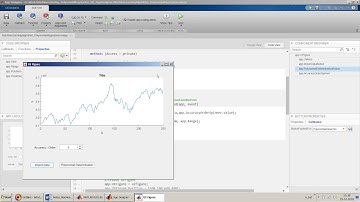 Machine Learning Algorithm - Polynomial Regression in MATLAB App Designer R2018a