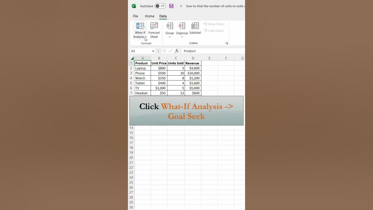 How to Use Goal Seek in Excel YouTube