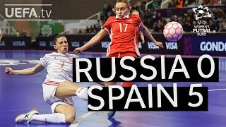 UEFA Women's Futsal EURO Semi-final highlights: Russia 0-5 Spain