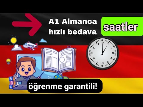 Almanca öğreniyorum - 🤩10 dakikada garanti saatleri öğren🤩