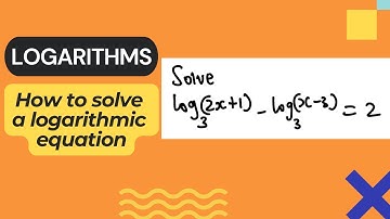 How to solve a logarithmic equation