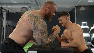 Arm Wrestling the WORLD'S STRONGEST MAN ft. The Mountain Hafthor Bjornsson