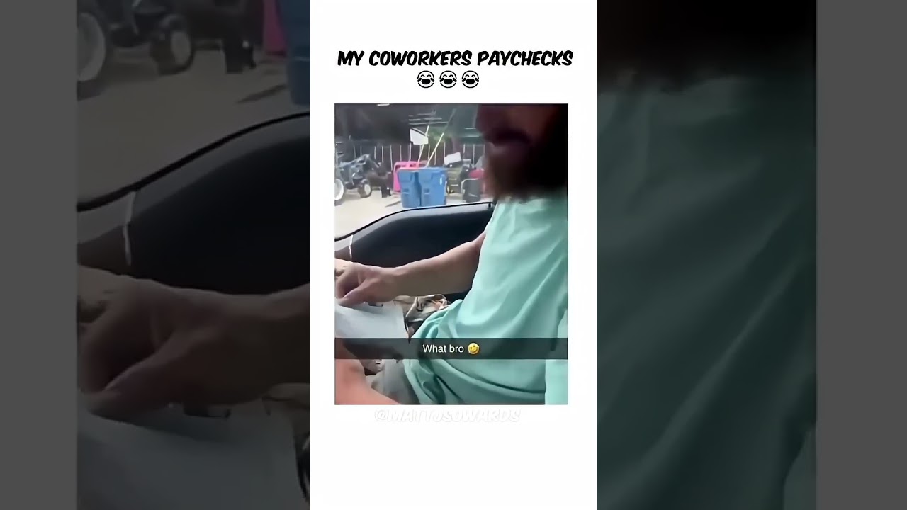Hilarious Paycheck Story: How My Coworker Gets Paid 😂 #fypシ #viral #shorts #funny #comedy