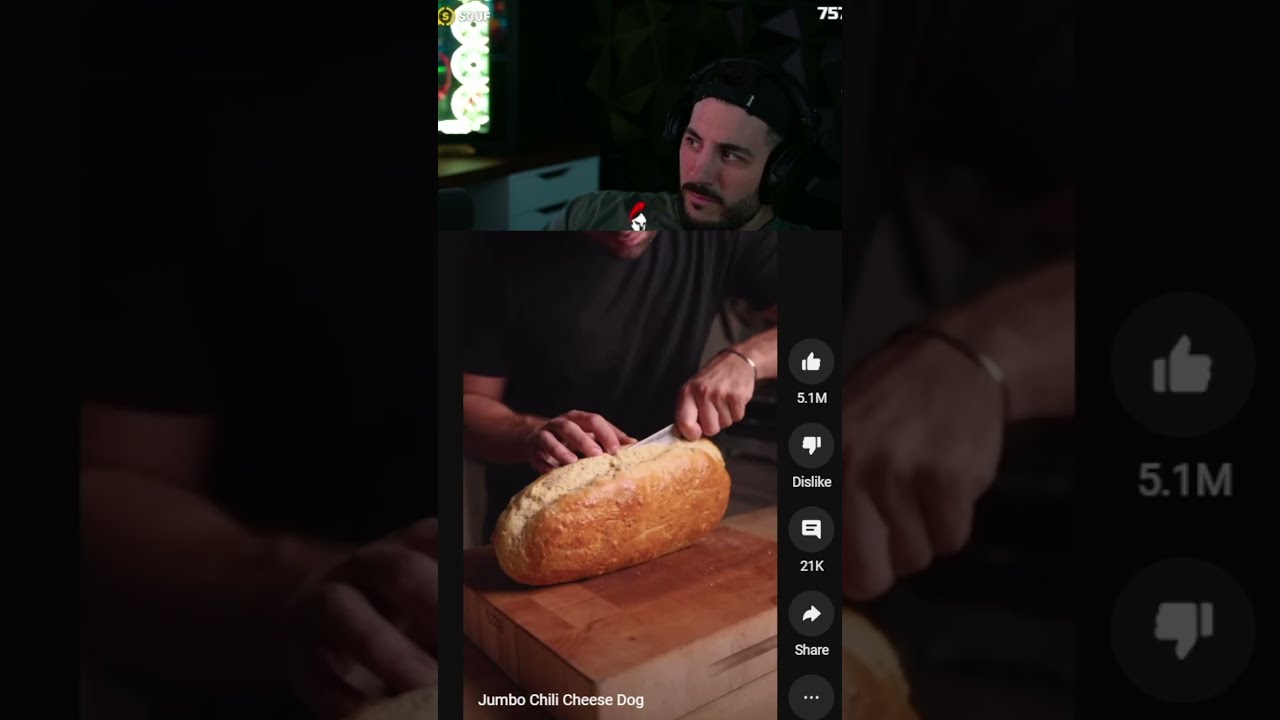 Nickmercs Reacts To A Jumbo Chili Cheese Dog