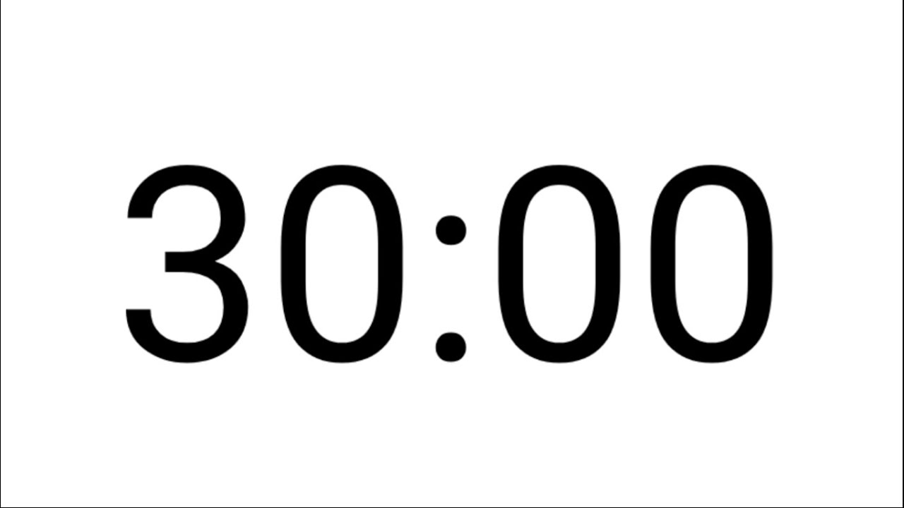 30 Minute Countdown Timer YouTube