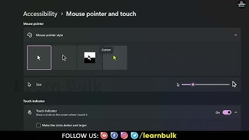 How to Change Mouse pinter size window 11/10 [2025] Learn Bulk