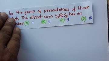 IIT JAM 2015 MATH Q.No.11 Group(Permutation Group and Direct Sum)