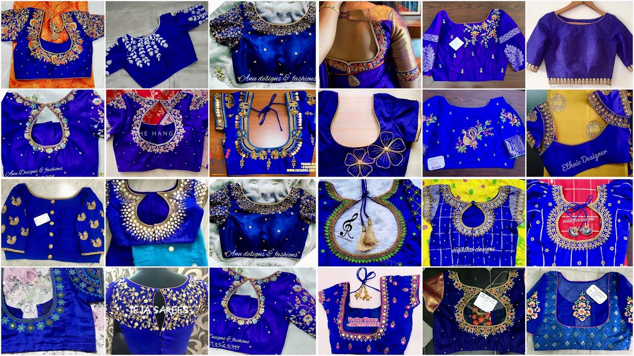 Blue Blouse Designs Back Side / Blue Blouse Designs New Model ...