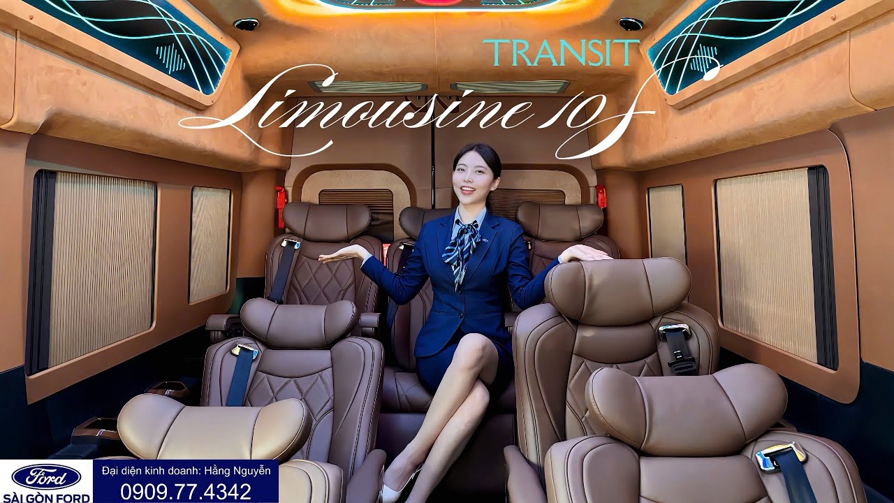 Transit Limousine 2025 cực sang trọng và đầy đủ tiện nghi | Chi tiết của xe và trải nghiệm thực tế