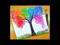 Rainbow treeeasy painting for kidsacrylic painting for kidscolorful tree painting for beginners