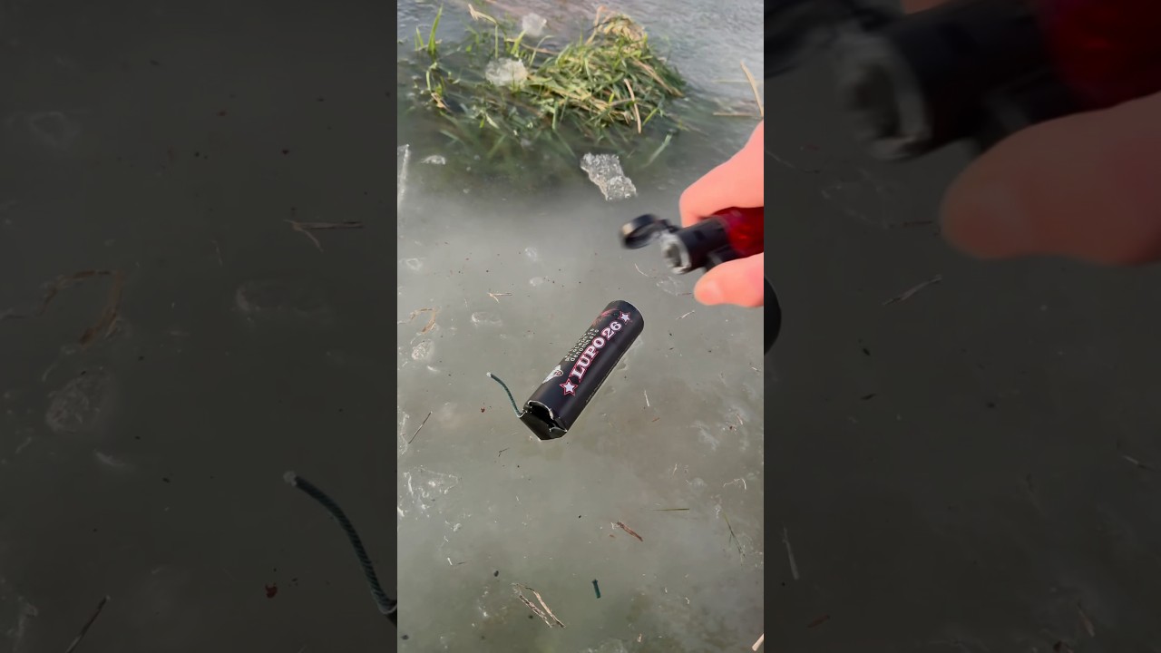 Fireworks Exploding In Ice Fireworks on ice 🧨 - YouTube