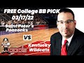 College Basketball Pick - Saint Peter's vs Kentucky Prediction, 3/17/2022 Free Best Bets & Odds