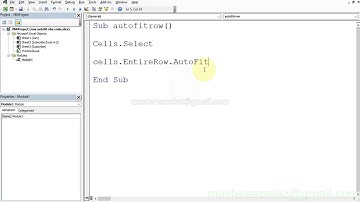 Autofit row height in excel vba | Simple VBA code