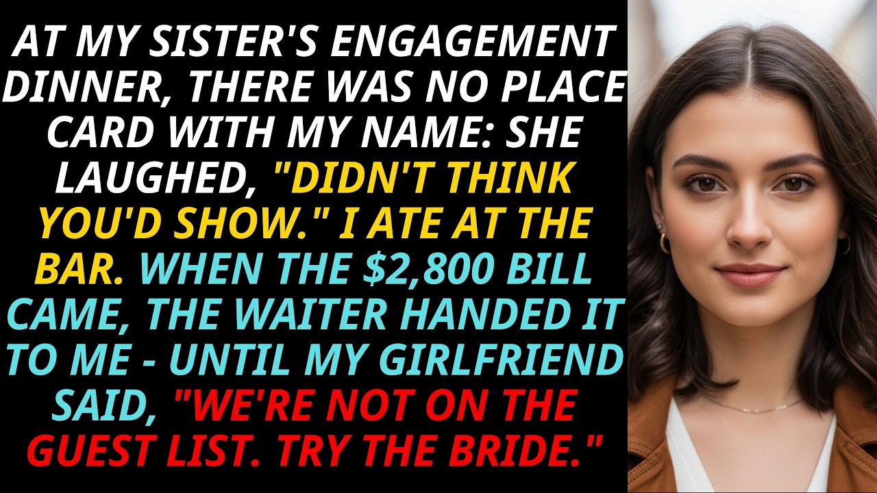 Sister Laughed “Didn’t Think You’d Show” — When The $2,800 Bill Came, We Said “Try The Bride”