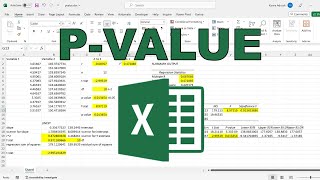 How to calculate p value in excel | 3 methods