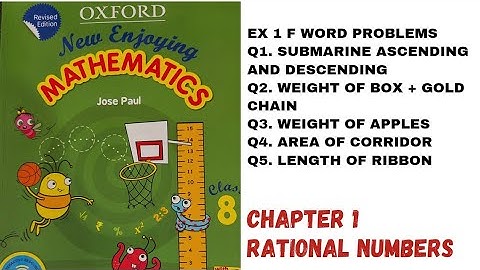 Oxford New Enjoying Mathematics Class 8.        Ex 1F. Q1 to Q5