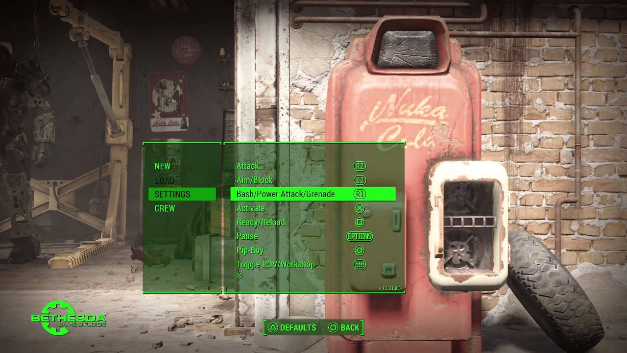 Fallout 4 Settings Options On Ps4 Gameplay Controls Button Layouts Display Audio Details Youtube