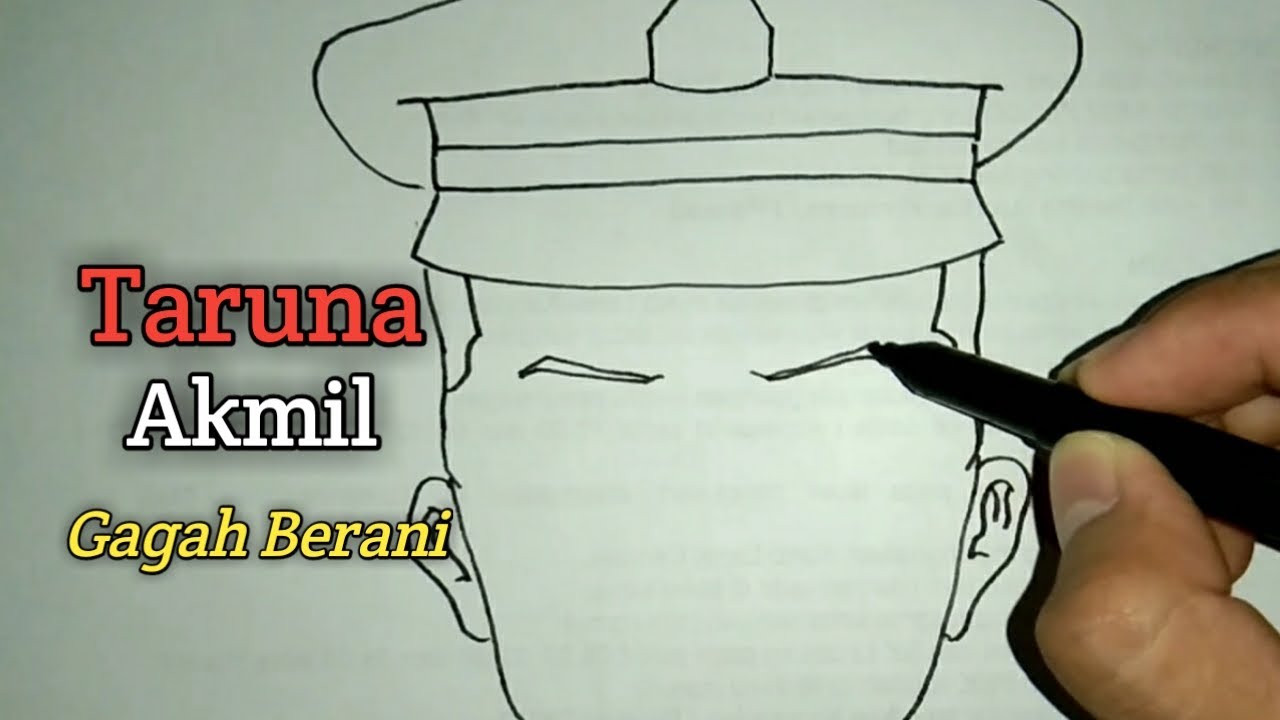 Cara menggambar Taruna Akmil yang Gagah Berani