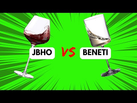 JBHO Premium Crystal Red Wine Glasses vs BENETI Square Crystal