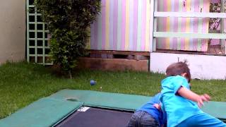 Joey on the trampoline