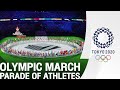 Olympic march  parade of athletes  tokyo 2020 closing ceremony  full