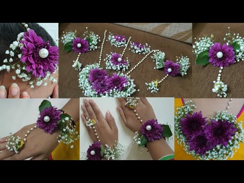 how to make real flower jewelry for mehndi and other fucntions new 2020