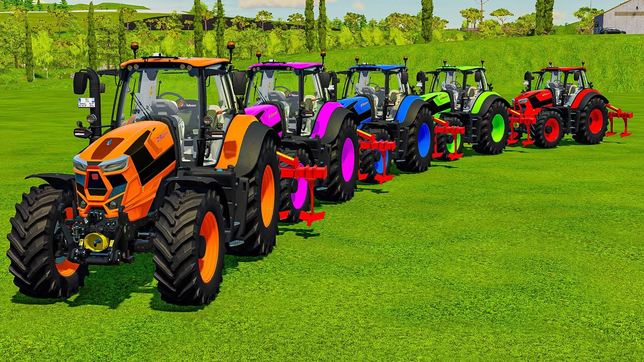 PLOWING FIELD & HARVESTING NEW BARLEY WITH DEUTZ & STEYR TRACTORS - Farming Simulator 25