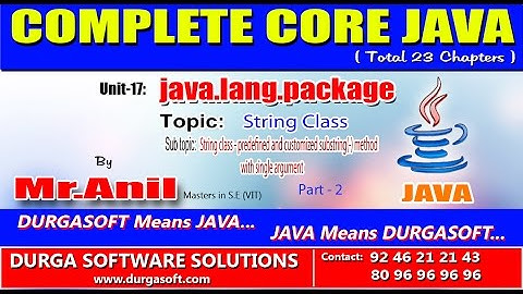 predefined and customized substring(-) method with single argument Part -2