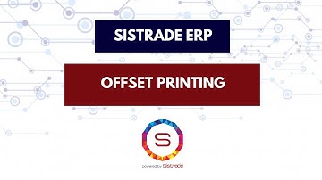 Sistrade MIS|ERP Software for Offset Printing
