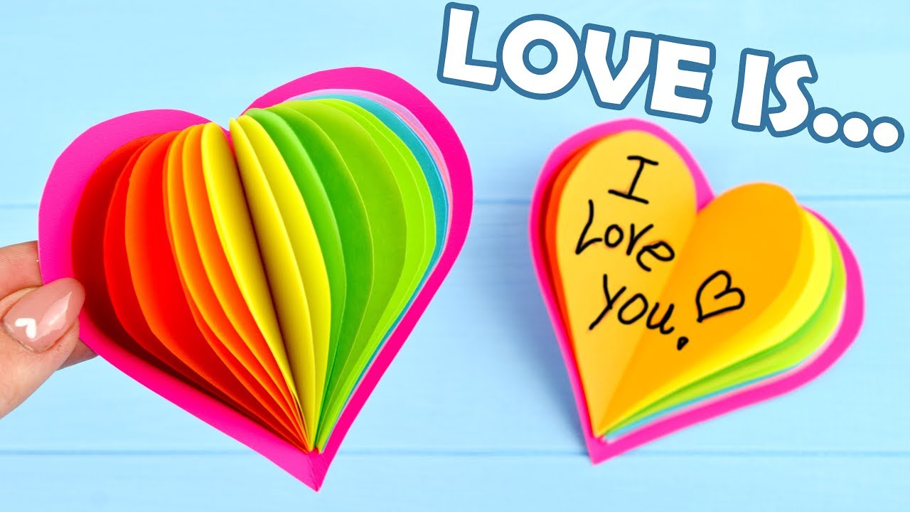 DIY Rainbow Valentine's Notebook - YouTube