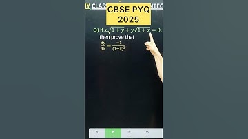 Q) If 𝑥√(1+𝑦)+𝑦√(1+𝑥)=0, then prove that 𝑑𝑦/𝑑𝑥=(−1)/((1+𝑥)^2 ),#cbse2026 #maths #class12maths