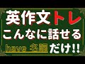 【英作文トレーニング have 名詞】スラスラ出てくるまで徹底的に