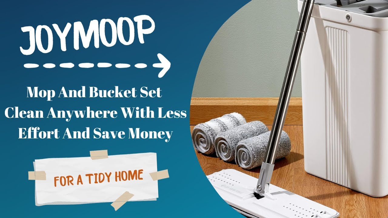 JoyMoop Mop And Bucket Set - Clean Anywhere With Less Effort And Save Money  