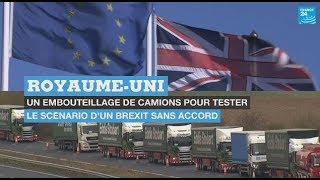 Royaume-Uni : un embouteillage de camions pour tester le scénario du Brexit sans accord