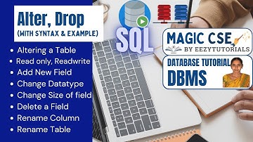 2.3 Alter Table, Drop Table| Delete table structure | DDL Command | ADD | Modify column SQL