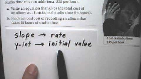 Linear Functions Story Problem 10 Rate and Initial Fee - Tutor Algebra