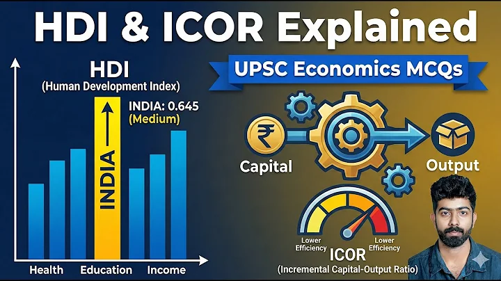 HDI, Inequality-Adjusted HDI & ICOR Explained for UPSC | Economics MCQs for Prelims & Mains