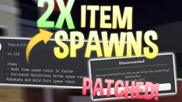 [YBA] 2X ITEM SPAWN CHANCES! "NO EXPLOITING" BUG FIXED? (Update v1.332)