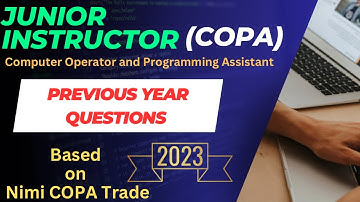 COMPUTER OPERATOR and  PROGRAMMING ASSISTANT || ITI COPA || COPA PREVIOUS YEAR QUESTIONS||MCQ||PSC