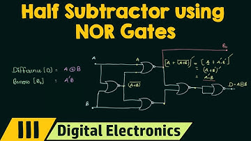 Realizing Half Subtractor using NOR Gates only