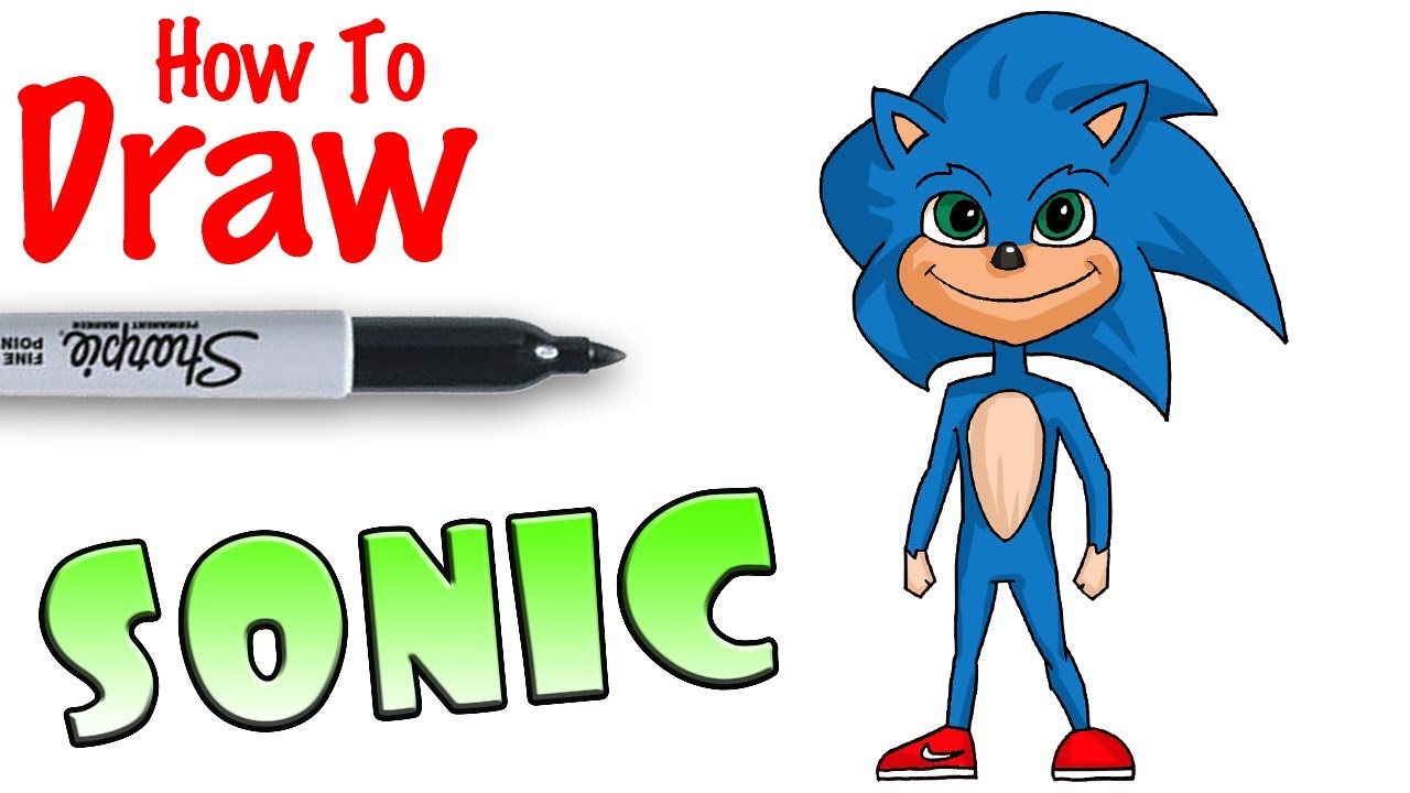 How To Draw Sonic The Hedgehog Youtube