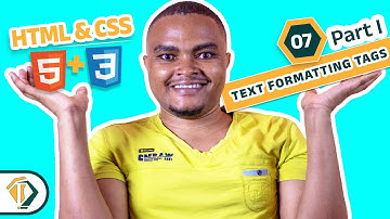 HTML & CSS For Beginners Full Course (#07): Text Formatting Tags in HTML Basic Concepts