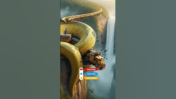 AI Nature Exploration l Travel Discovered l Python vs Train #shorts #short #python #train #amazing